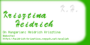 krisztina heidrich business card